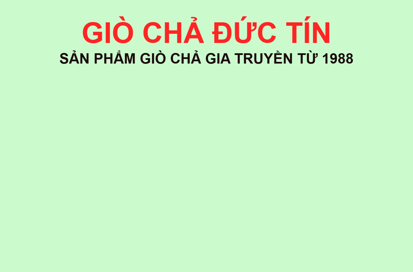Ảnh chụp website Giò Chả Đức Tín