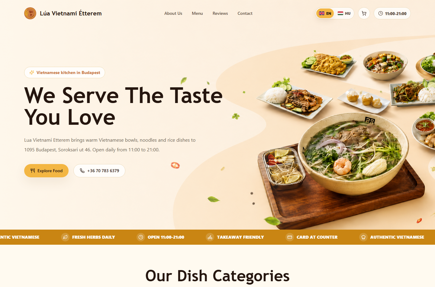 Ảnh chụp website Lua Vietnamese Restaurant