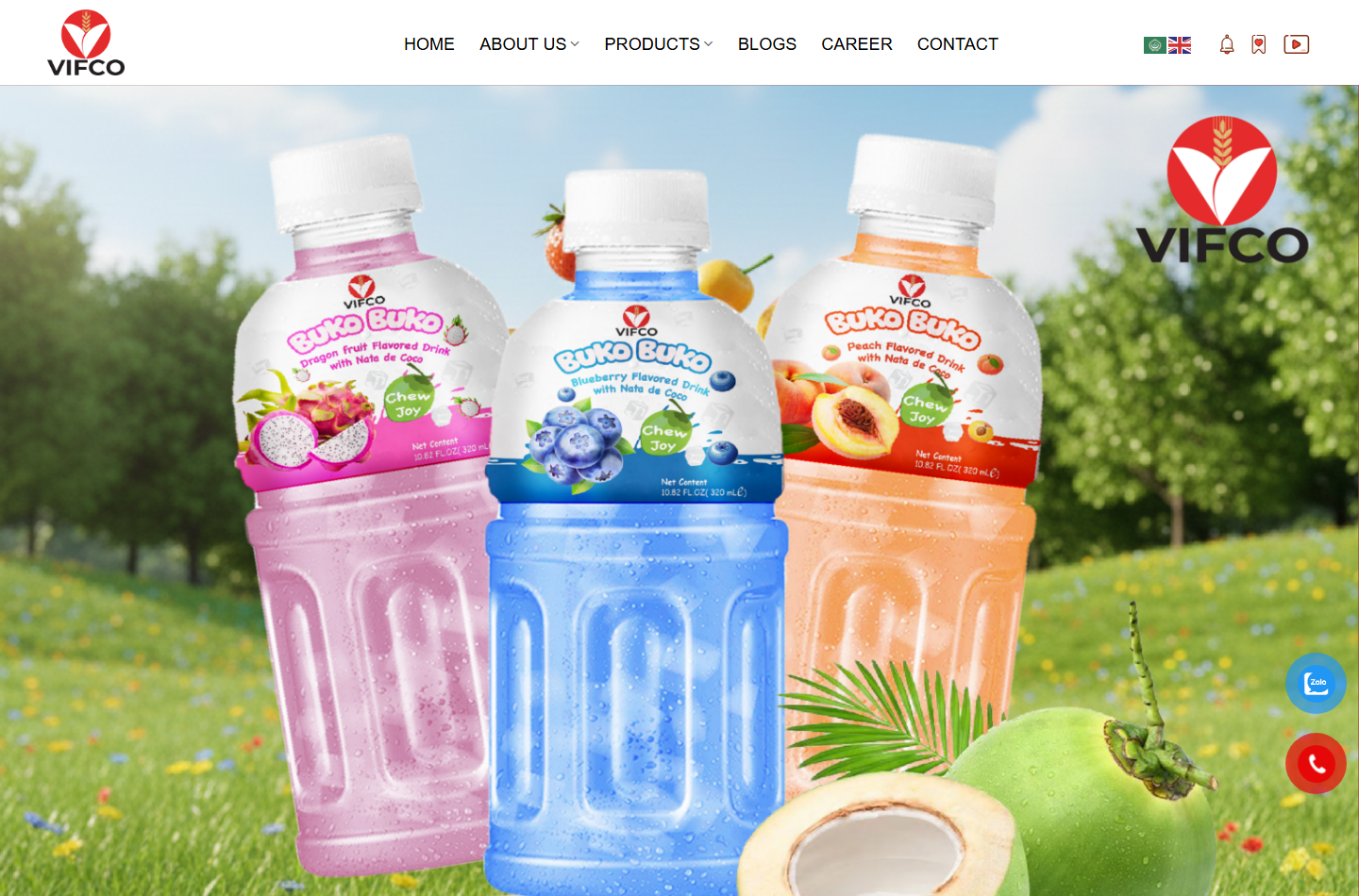 Ảnh chụp website VIFCO Factory