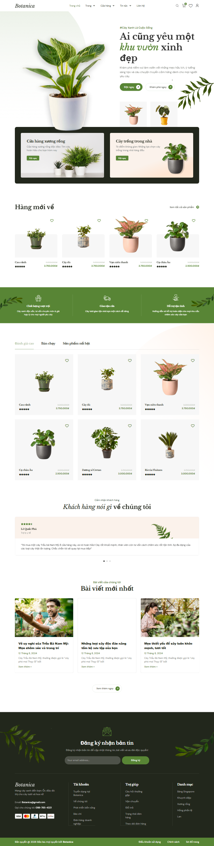 Mau website Botanica