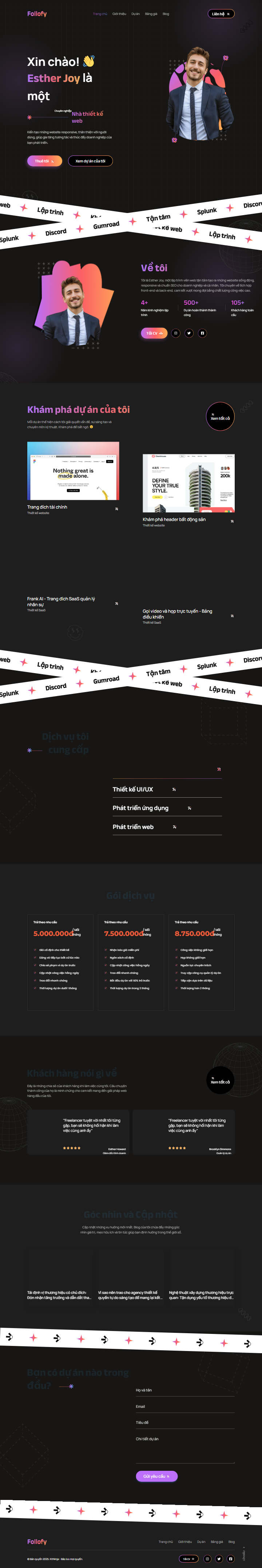 Mau website Foliofy