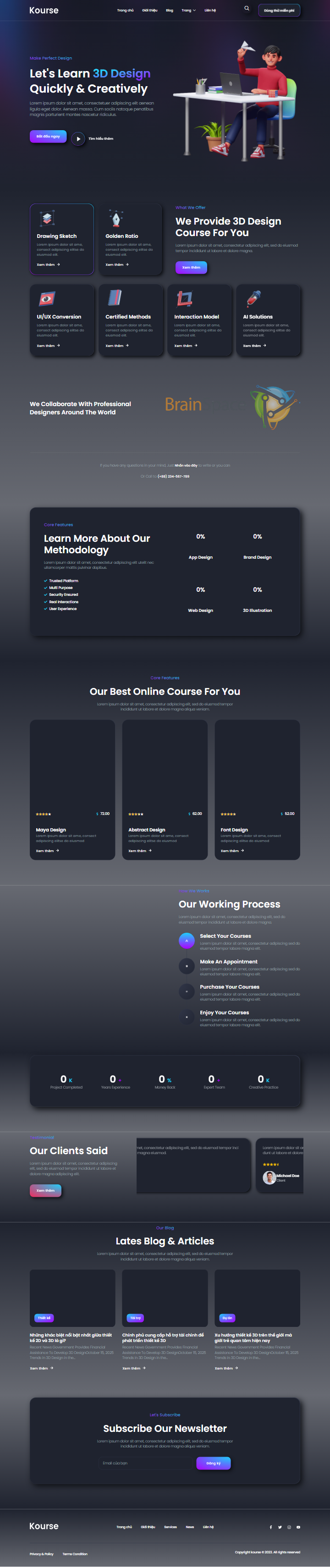 Mau website Kourse