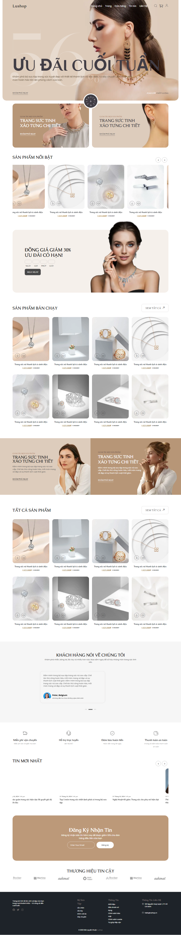 Mau website Lushop