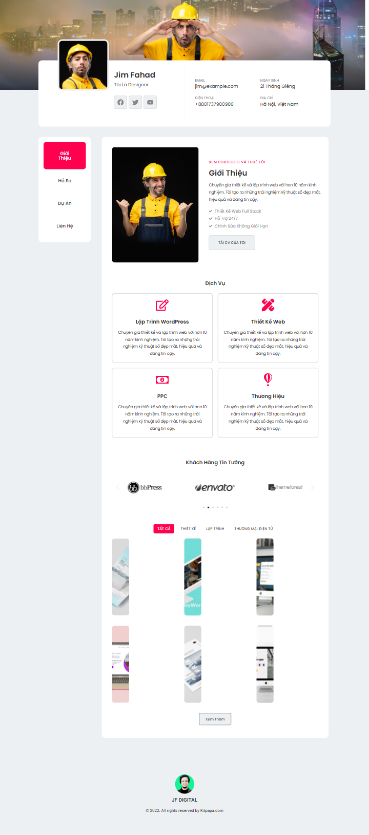 Mau website Metafolio