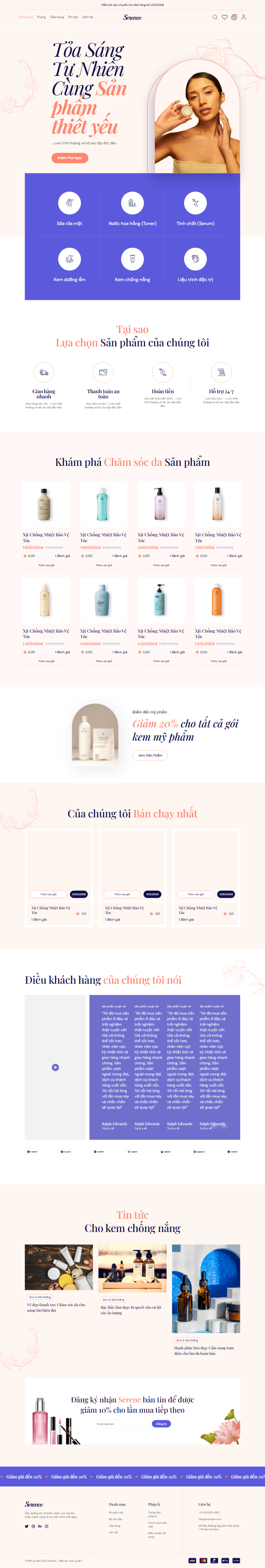 Mau website Serene